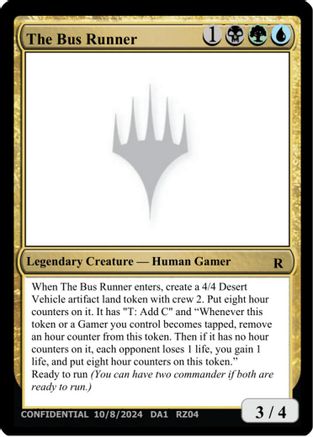 The Bus Runner (UNK-) - Un-Known Event Playtest Cards | Grognard Games
