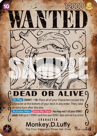 Monkey.D.Luffy (Wanted Poster) (OP05-119) - Emperors in the New World Foil | Grognard Games