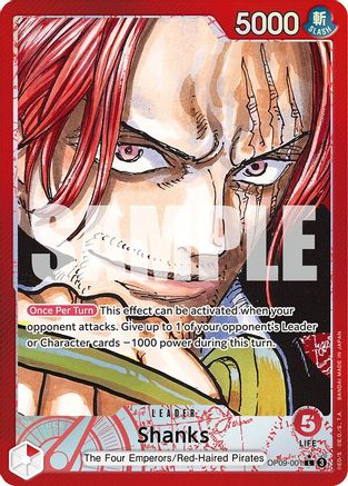 Shanks (001) (Parallel) (OP09-001) - Emperors in the New World Foil | Grognard Games