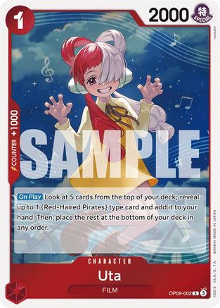 Uta (OP09-002) - Emperors in the New World Foil | Grognard Games