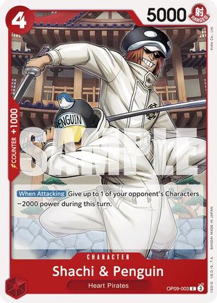 Shachi & Penguin (OP09-003) - Emperors in the New World | Grognard Games