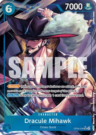 Dracule Mihawk (Parallel) (OP09-048) - Emperors in the New World Foil | Grognard Games