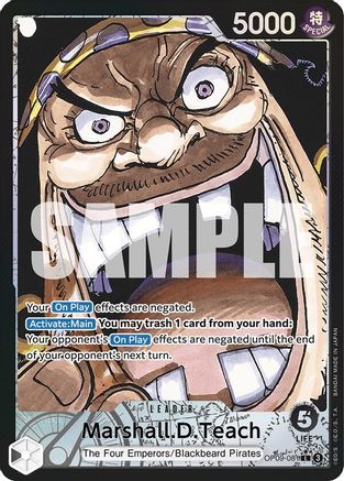 Marshall.D.Teach (081) (Parallel) (OP09-081) - Emperors in the New World Foil | Grognard Games