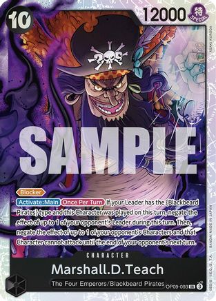Marshall.D.Teach (093) (OP09-093) - Emperors in the New World Foil | Grognard Games