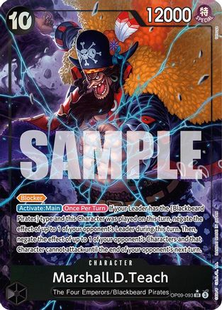 Marshall.D.Teach (093) (Alternate Art) (OP09-093) - Emperors in the New World Foil | Grognard Games