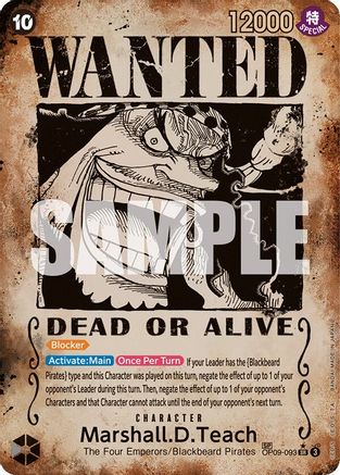 Marshall.D.Teach (093) (Wanted Poster) (OP09-093) - Emperors in the New World Foil | Grognard Games