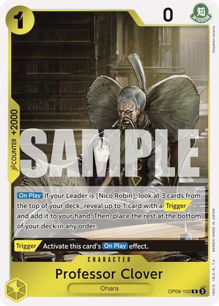 Professor Clover (OP09-102) - Emperors in the New World Foil | Grognard Games