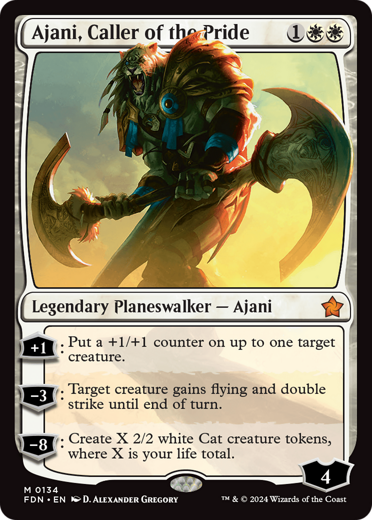 Ajani, Caller of the Pride [Foundations] | Grognard Games