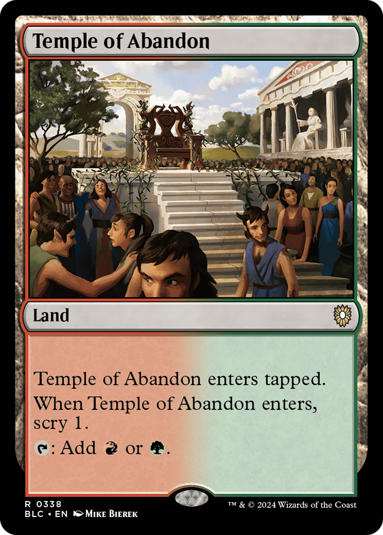 Temple of Abandon [Bloomburrow Commander] | Grognard Games