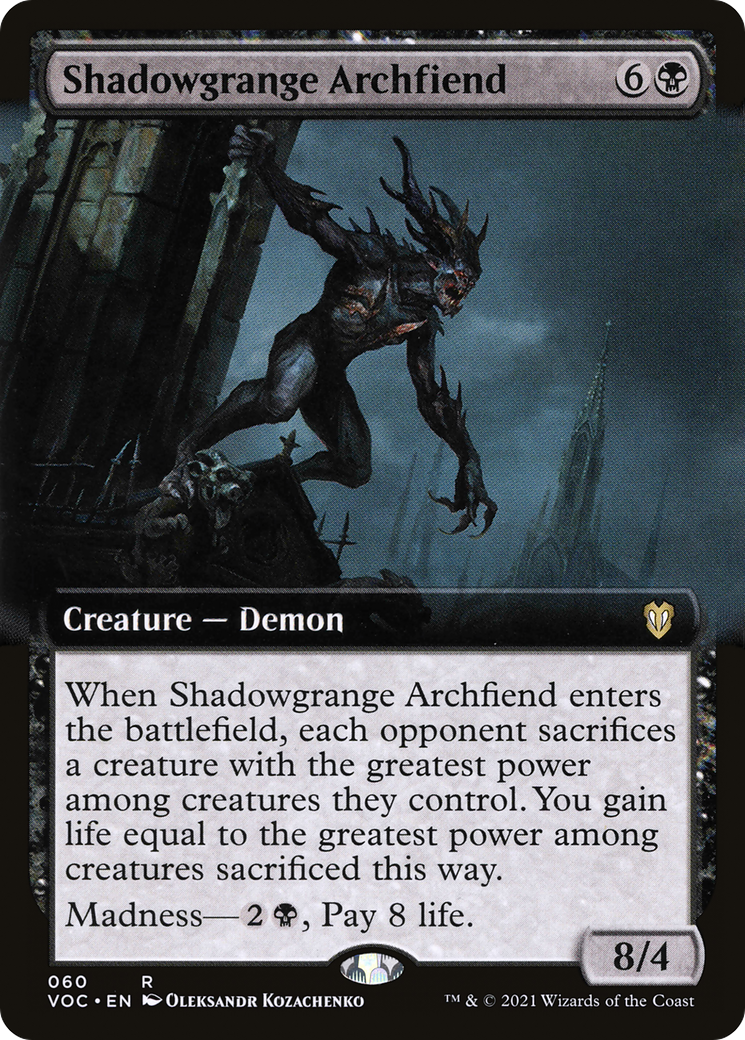 Shadowgrange Archfiend (Extended) [Innistrad: Crimson Vow Commander] | Grognard Games