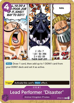 Lead Performer "Disaster" (ST04-014) - Revision Pack Cards | Grognard Games