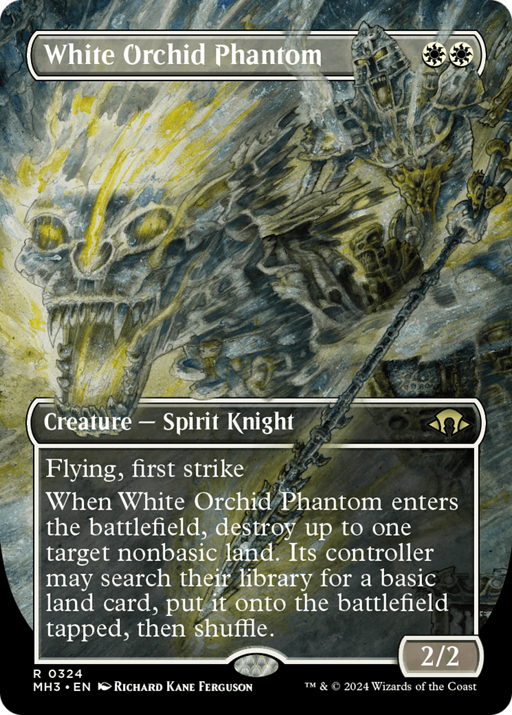 White Orchid Phantom (Borderless) [Modern Horizons 3] | Grognard Games