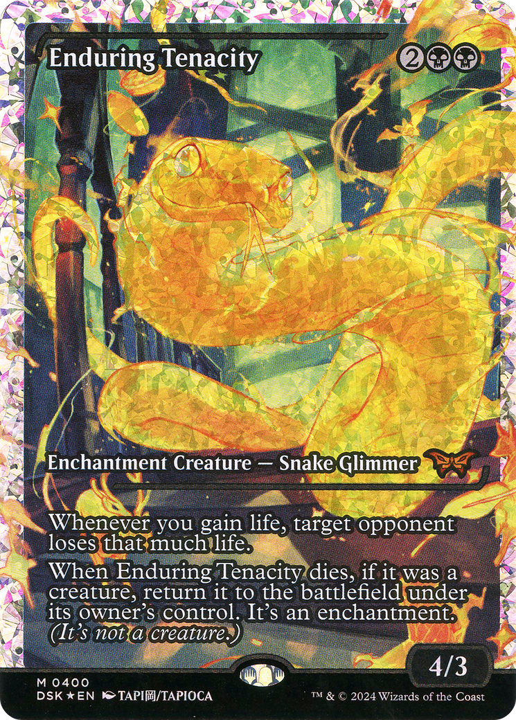 Enduring Tenacity (Japan Showcase Fracture Foil) [Duskmourn: House of Horror] | Grognard Games