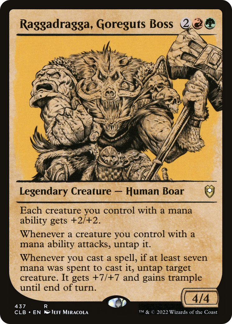 Raggadragga, Goreguts Boss (Showcase) [Commander Legends: Battle for Baldur's Gate] | Grognard Games