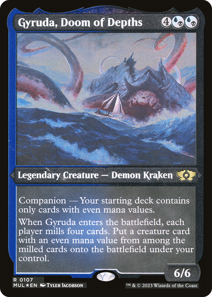 Gyruda, Doom of Depths (Foil Etched) (MUL-107) - Multiverse Legends: (companion) Foil | Grognard Games