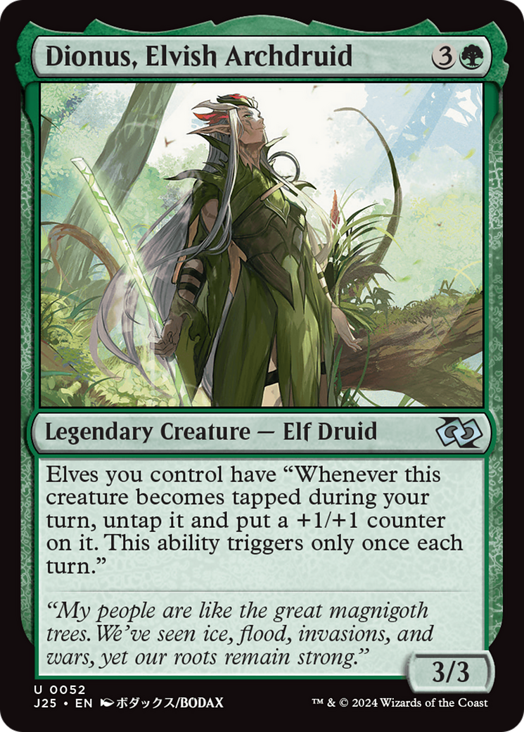 Dionus, Elvish Archdruid (Anime) [Foundations Jumpstart] | Grognard Games