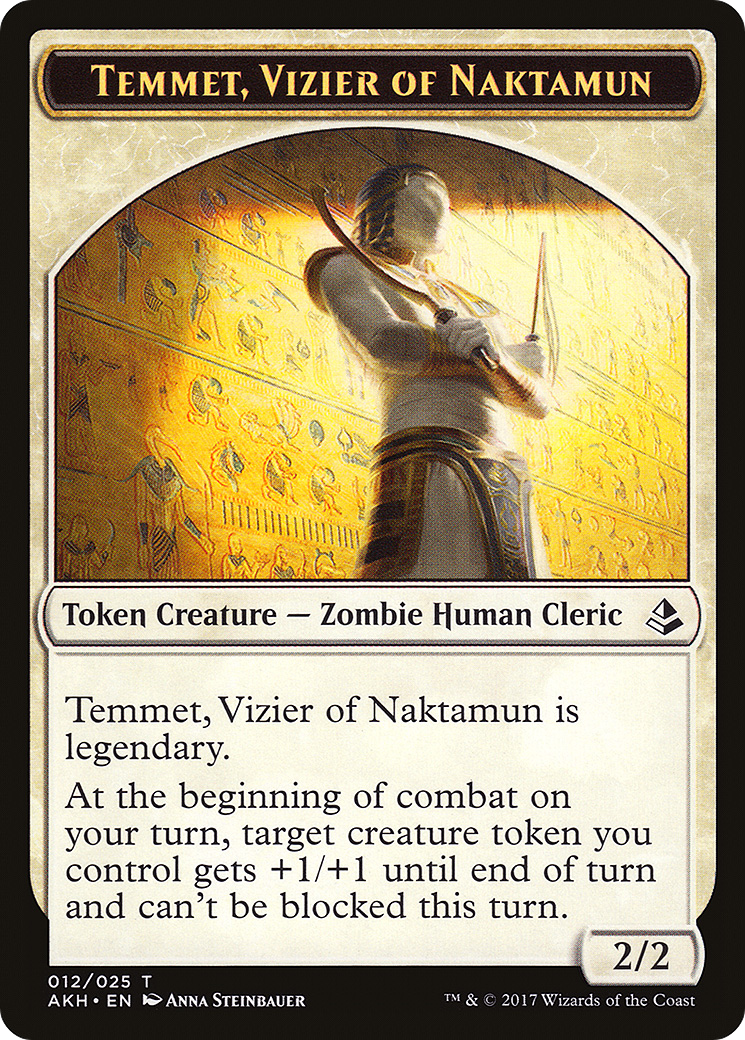 Temmet, Vizier of Naktamun (AKH-012) - Amonkhet Tokens Foil | Grognard Games