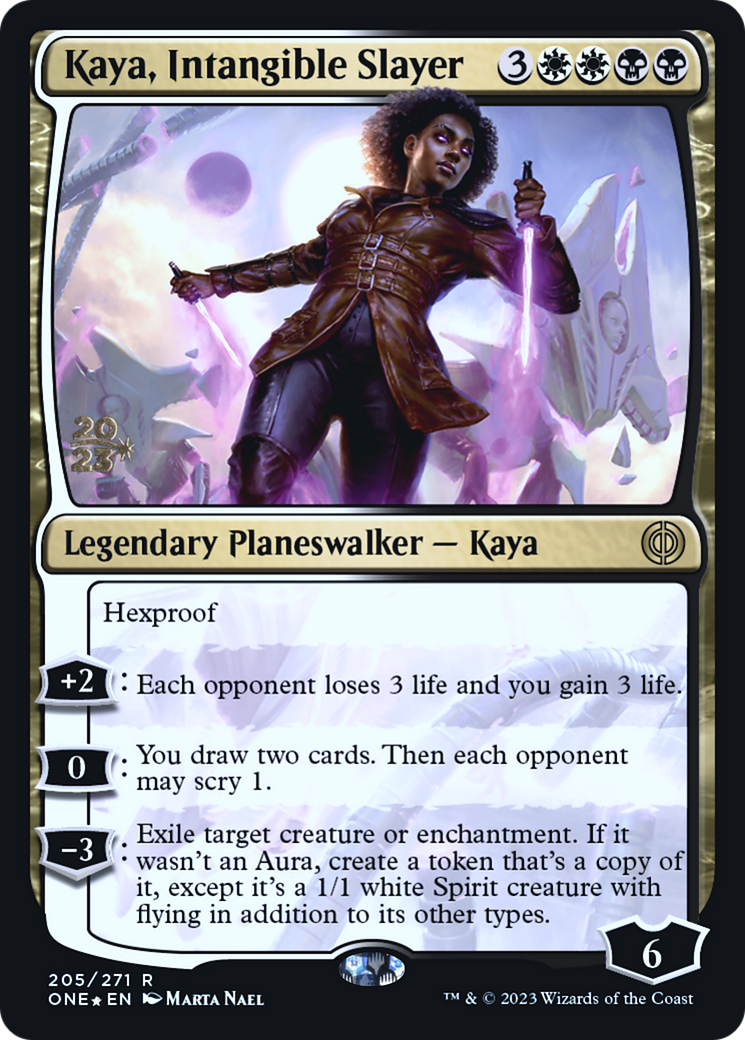 Kaya, Intangible Slayer [Phyrexia: All Will Be One Prerelease Promos] | Grognard Games