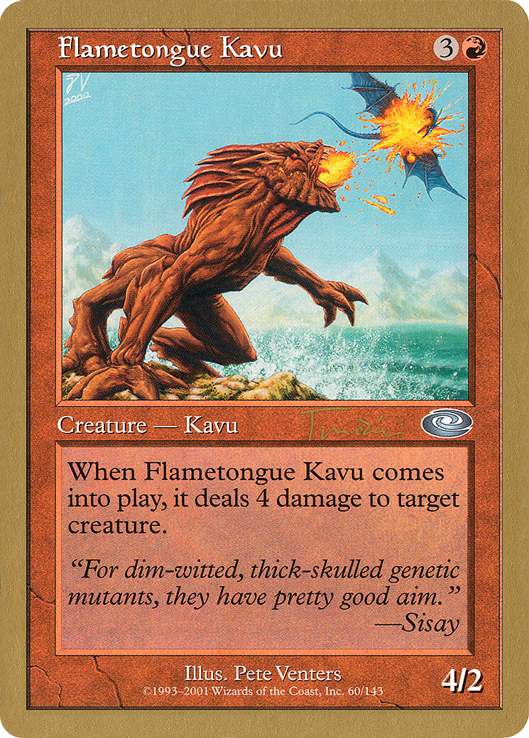 Flametongue Kavu (Jan Tomcani) [World Championship Decks 2001] | Grognard Games