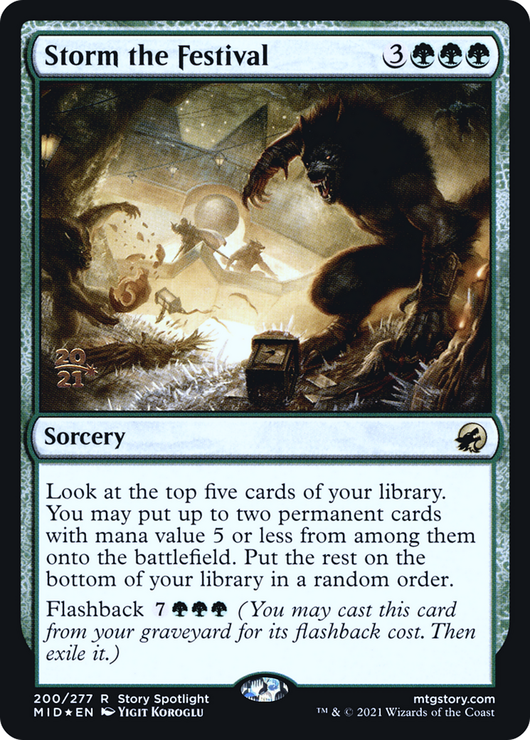 Storm the Festival [Innistrad: Midnight Hunt Prerelease Promos] | Grognard Games