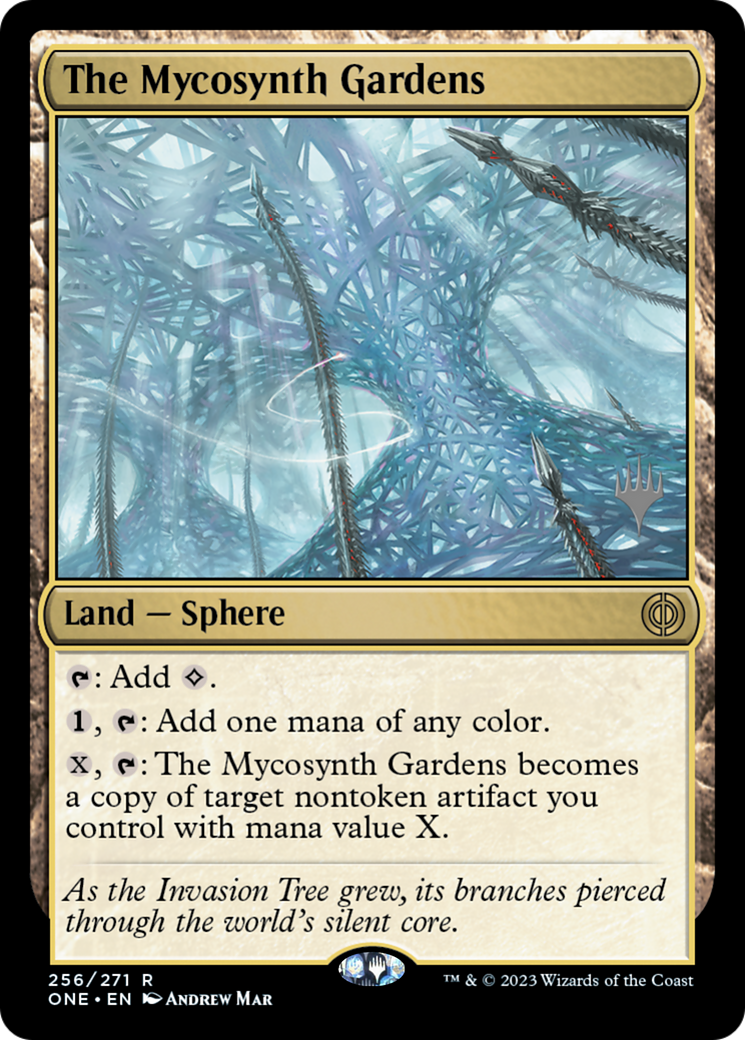 The Mycosynth Gardens (Promo Pack) [Phyrexia: All Will Be One Promos] | Grognard Games