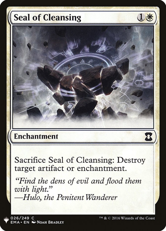 Seal of Cleansing [Mystery Booster] | Grognard Games