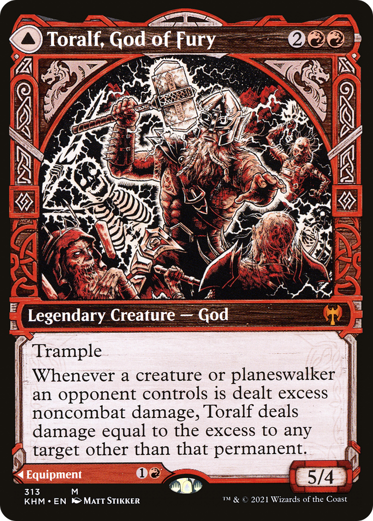 Toralf, God of Fury // Toralf's Hammer (Showcase) [Kaldheim] | Grognard Games
