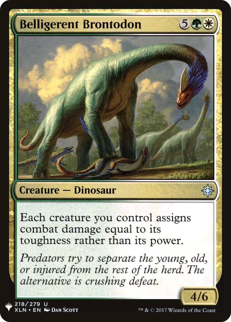 Belligerent Brontodon (LIST-218) - The List | Grognard Games