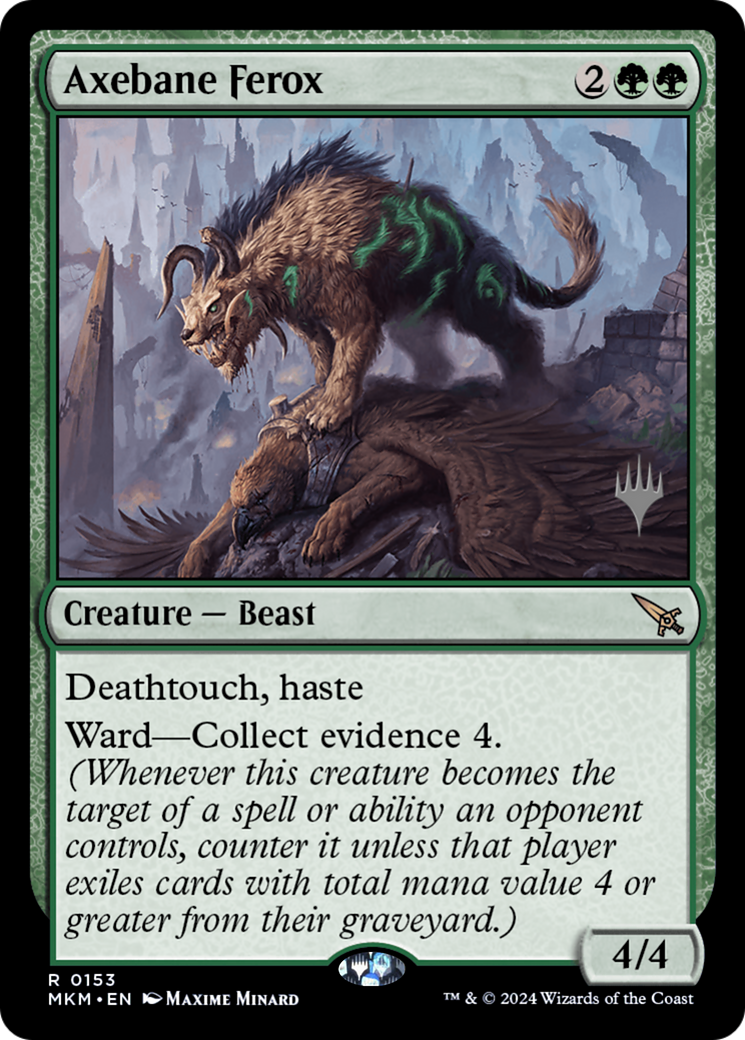 Axebane Ferox (Promo Pack) [Murders at Karlov Manor Promos] | Grognard Games