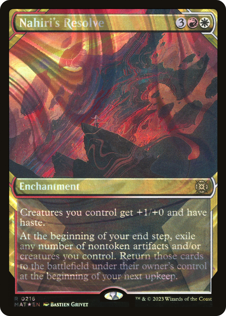 Nahiri's Resolve (Showcase Halo Foil) [March of the Machine: The Aftermath] | Grognard Games