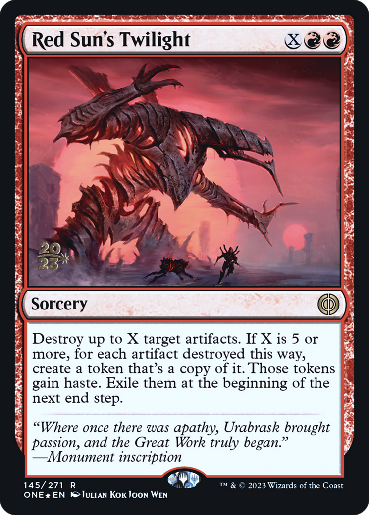 Red Sun's Twilight [Phyrexia: All Will Be One Prerelease Promos] | Grognard Games