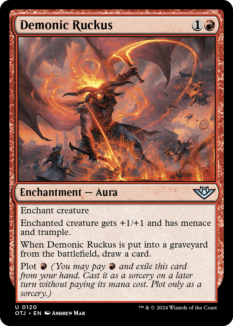 Demonic Ruckus (OTJ-120) - Outlaws of Thunder Junction Foil | Grognard Games
