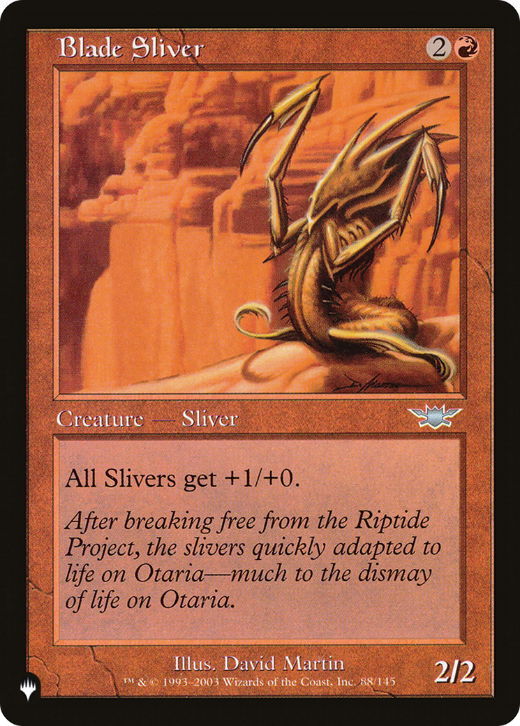 Blade Sliver [The List] | Grognard Games