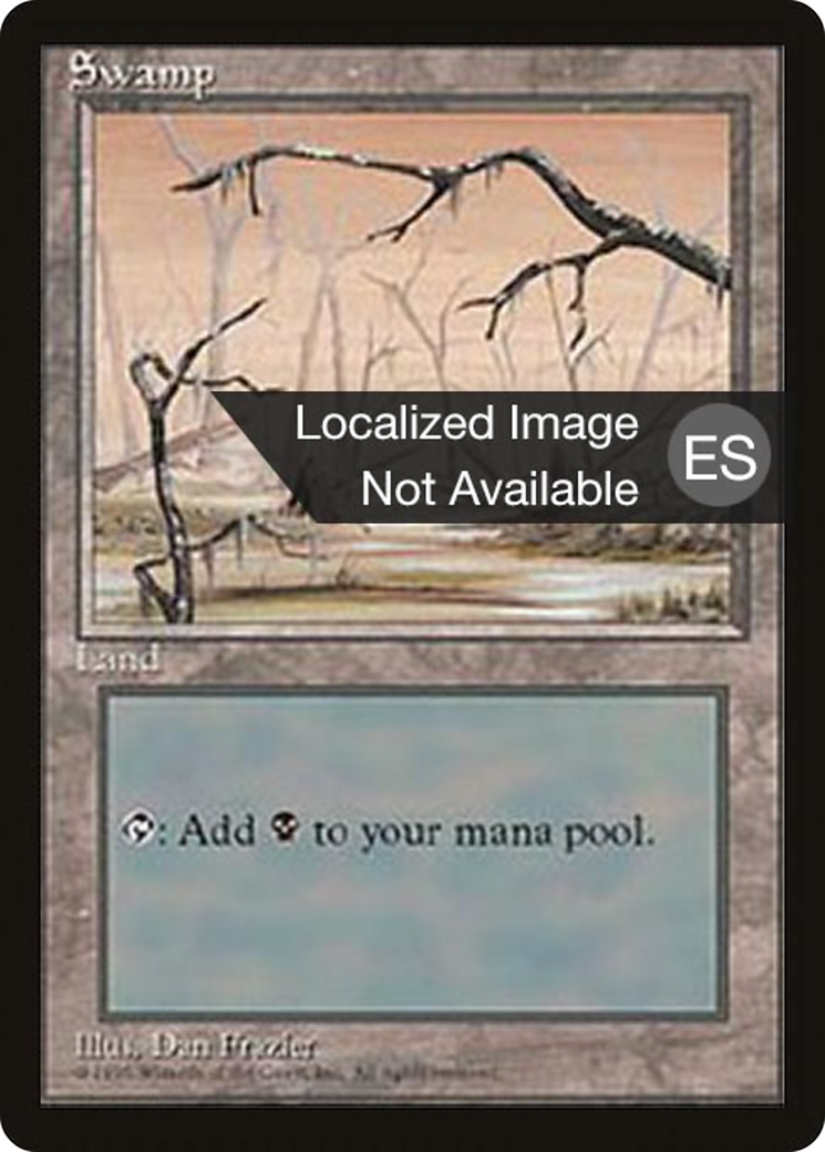 Swamp (B) [Fourth Edition (Foreign Black Border)] | Grognard Games