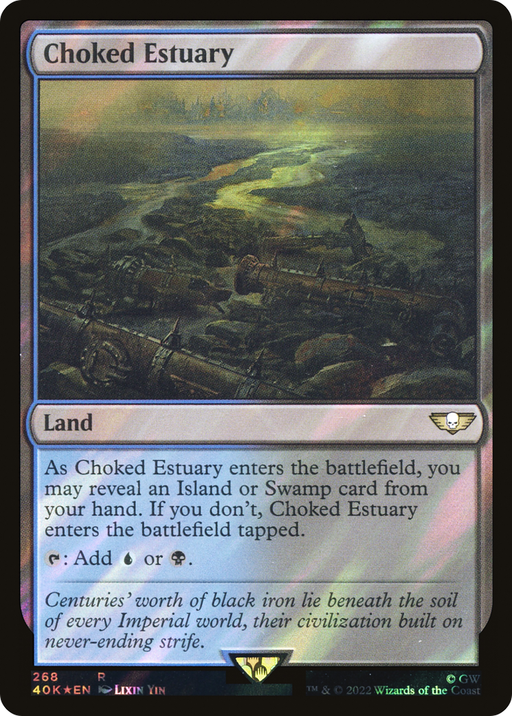 Choked Estuary (Surge Foil) [Universes Beyond: Warhammer 40,000] | Grognard Games