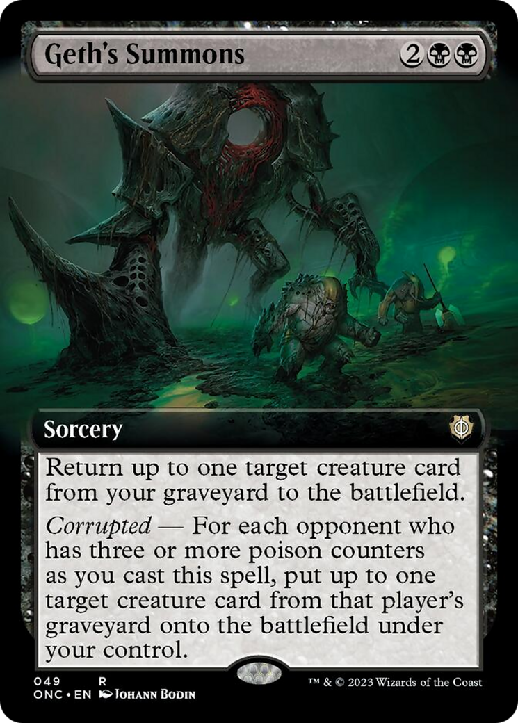 Geth's Summons (Extended Art) [Phyrexia: All Will Be One Commander] | Grognard Games