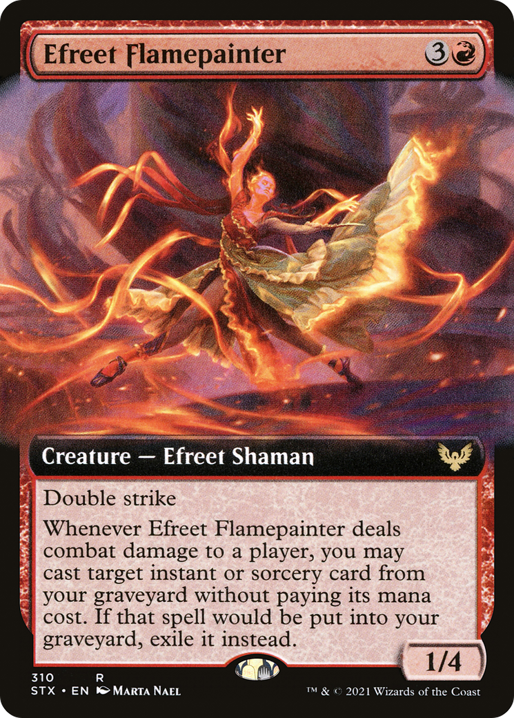 Efreet Flamepainter (Extended) [Strixhaven: School of Mages] | Grognard Games