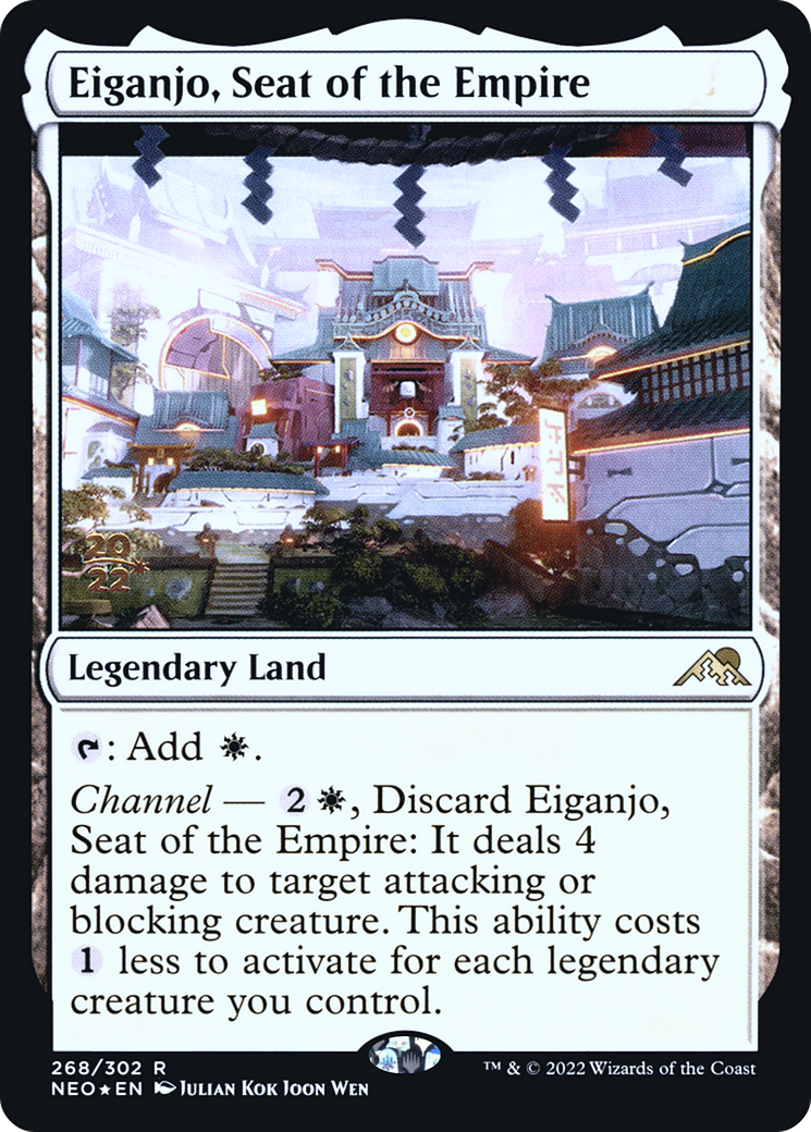 Eiganjo, Seat of the Empire [Kamigawa: Neon Dynasty Prerelease Promos] | Grognard Games