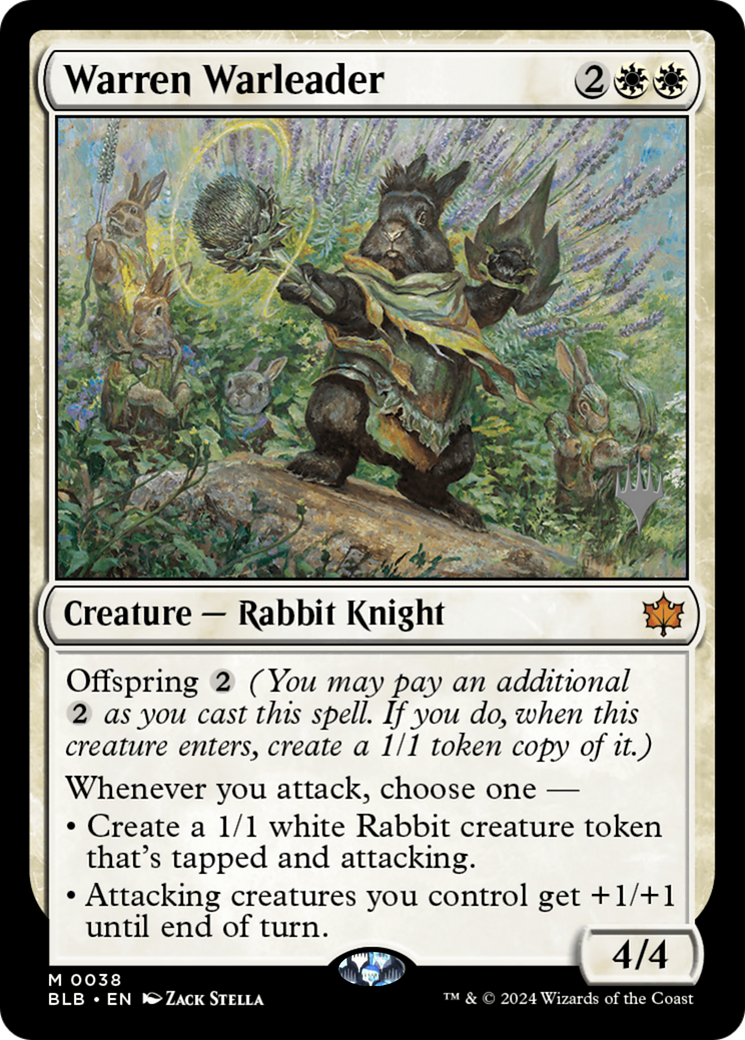 Warren Warleader (Promo Pack) [Bloomburrow Promos] | Grognard Games