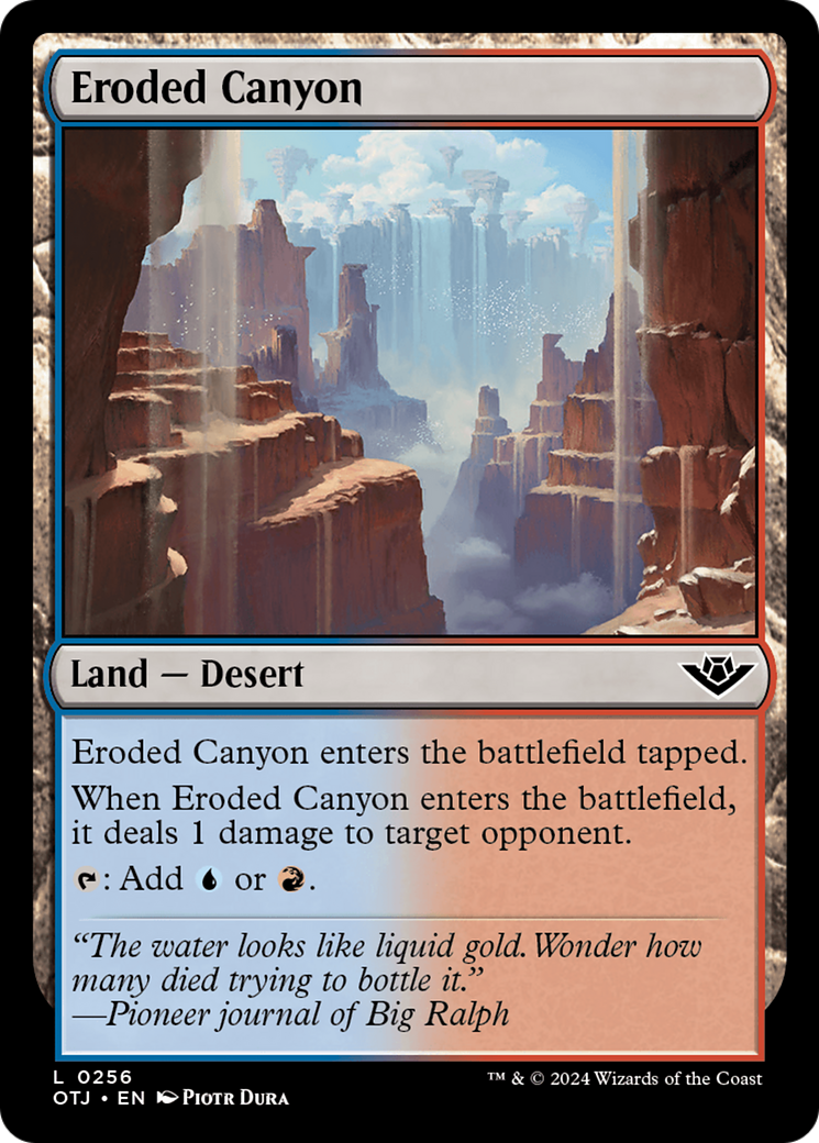 Eroded Canyon (OTJ-256) - Outlaws of Thunder Junction Foil | Grognard Games