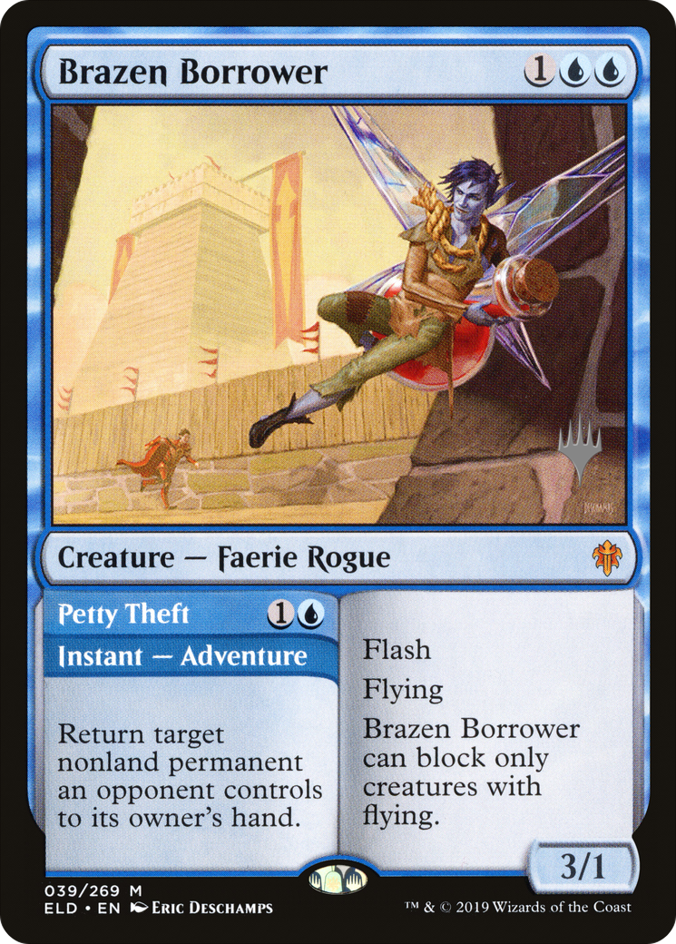 Brazen Borrower // Petty Theft (Promo Pack) [Throne of Eldraine Promos] | Grognard Games