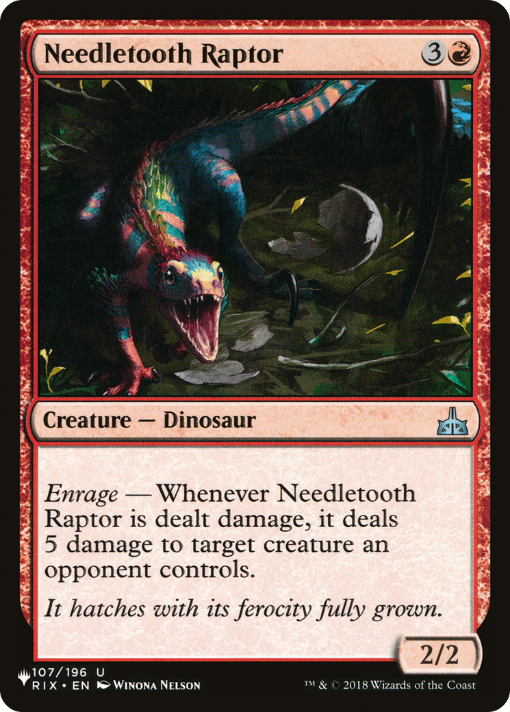 Needletooth Raptor [The List Reprints] | Grognard Games