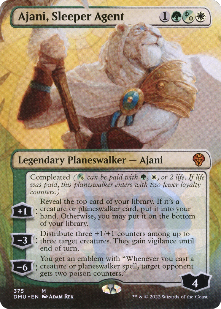Ajani, Sleeper Agent (Borderless) (375) [Dominaria United] | Grognard Games