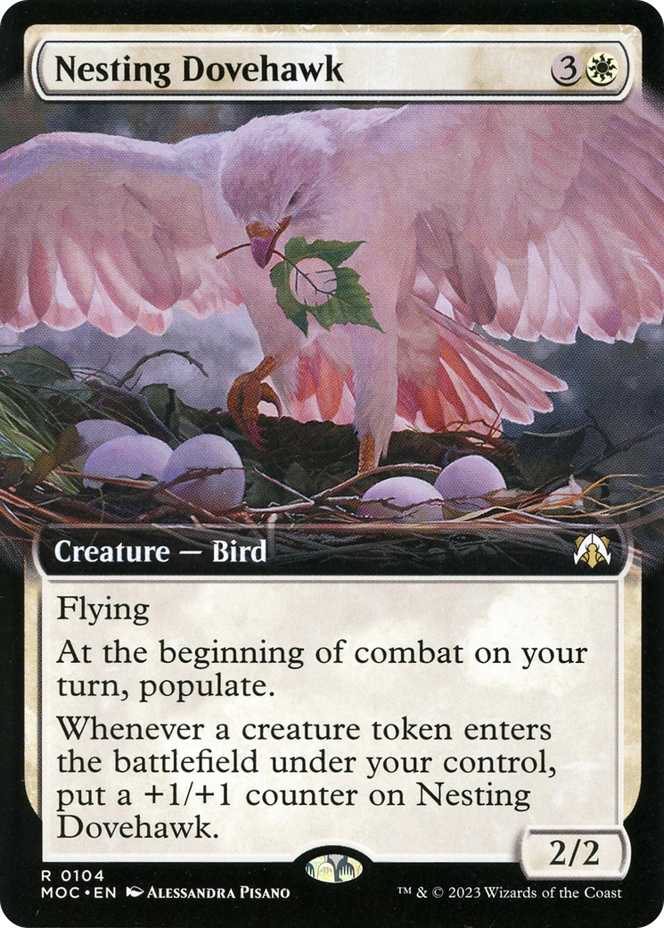 Nesting Dovehawk (Extended Art) [March of the Machine Commander] | Grognard Games