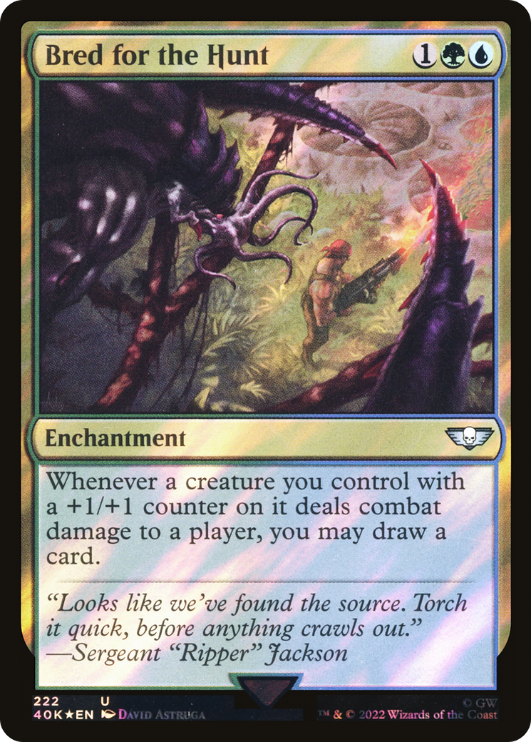 Bred for the Hunt (Surge Foil) [Universes Beyond: Warhammer 40,000] | Grognard Games