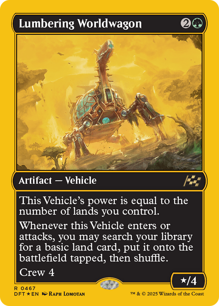 Lumbering Worldwagon (First-Place Foil) [Aetherdrift] | Grognard Games