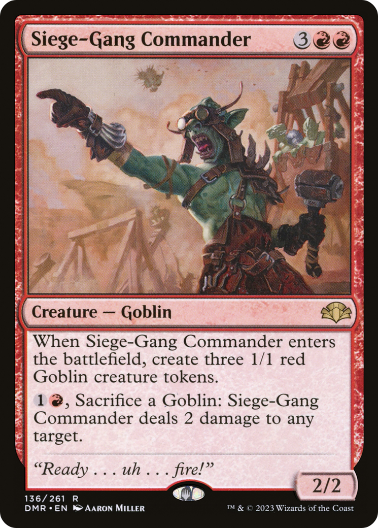 Siege-Gang Commander [Dominaria Remastered] | Grognard Games