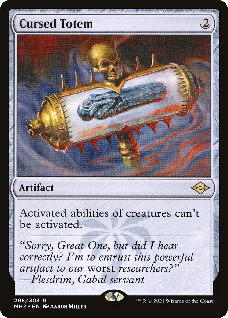 Cursed Totem (MH2-295) - Modern Horizons 2 Etched Foil | Grognard Games