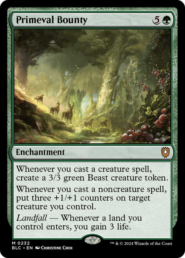 Primeval Bounty [Bloomburrow Commander] | Grognard Games
