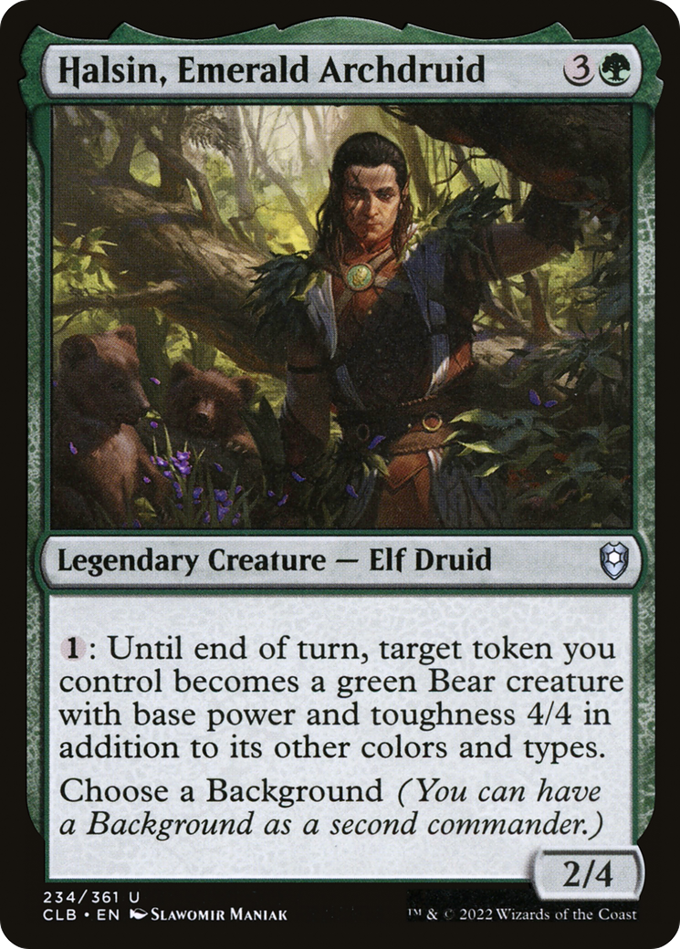 Halsin, Emerald Archdruid (CLB-234) - Commander Legends: Battle for Baldur's Gate Foil | Grognard Games